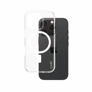 PanzerGlass CARE by PanzerGlass Urban Combat Case Transparent w. White MagSafe iPhone 16 Pro
