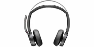 HP Poly Voyager Focus 2 Microsoft Teams Certified USB-C-C Headset +USB-C/A Adapter +Charging Stand