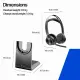 HP Poly Voyager Focus 2 Microsoft Teams Certified USB-C-C Headset +USB-C/A Adapter +Charging Stand #3