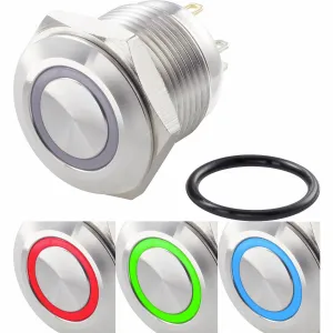 Conrad TC-GQ16F-10E/42RGB/Vandalismusgeschützter Druckschalter 48 V/DC 2 A 1 x