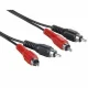 Hama Audio Cable 2 RCA Male Plugs - 2 RCA Male Plugs, 1.5 m