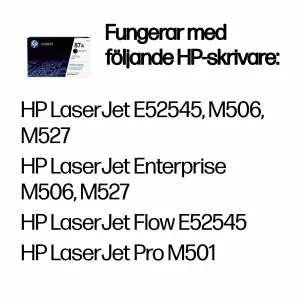 HP 87A Black Original LaserJet Toner Cartridge