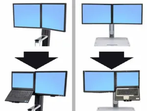 Ergotron WorkFit Convert-to-LCD & Laptop Kit from Dual Displays