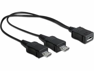DeLOCK 20.5cm, USB micro-B - 2 x USB micro-B