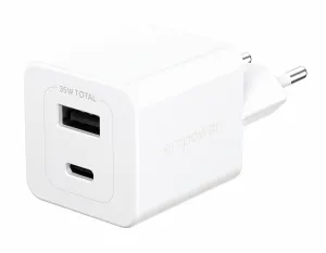 PanzerGlass empower by PanzerGlass Turbo 35W Charger incl. USB-C + USB-A EU Plug Silver White