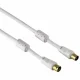 Hama Antenna Cable, coax plug - coax socket, 3 m, 95 dB, white