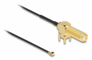 DeLOCK Antenna Cable SMA 90° PCB jack bulkhead