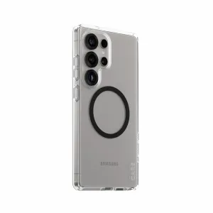 PanzerGlass CARE by PanzerGlass Urban Combat Case Transparent w. Black Qi Compatible Samsung Galaxy S25 Ultra
