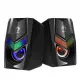 Scorpion SG-118 Gaming Speakers, Stereo Sound, USB Powered, 7 Colour RGB Lighting, 6w, 3.5mm Input, Black