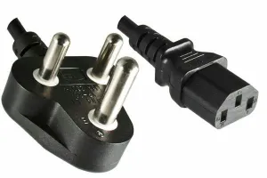 Microconnect Power cord South Africa Type B+C - C13, black, Big Plug, H05VV-F 3G 0.75 mm², 10A-250V, 1.8 m