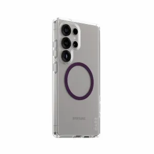 PanzerGlass CARE by PanzerGlass Urban Combat Case Transparent w. Plum Purple Qi Compatible Samsung Galaxy S25 Ultra