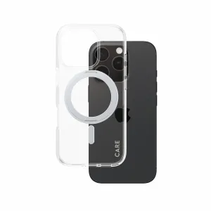 PanzerGlass CARE by PanzerGlass Case Transparent w. Silver Kickstand & MagSafe iPhone 16 Pro