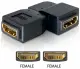DeLOCK Adapter HDMI female > HDMI female 90° left