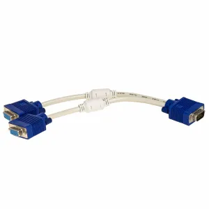 Akyga AK ad 20 VGA cavo adattatore Y maschio 2 X femmina, Blu