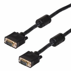 Akyga AK-AV-09 VGA Monitor Verbindungkabel 2x S-VGA mit ferritfilter 15m schwarz