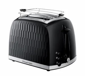 Russell Hobbs Honeycomb Black 2 Slice Toaster