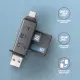 Axagon CRE-DAC USB-C+ USB-A 5 Gbps MINI card reader 2-slot & lun SD/microSD #3
