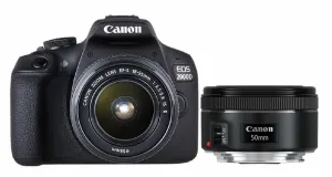 Canon EOS 2000D + EF-S 18-55 IS II + EF 50mm