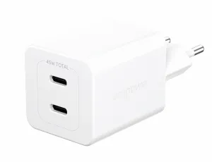PanzerGlass empower by PanzerGlass Turbo 45W Charger incl. 2 x USB-C EU Plug Silver White