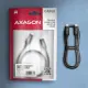 Axagon BUCM2-CM25AB Data and charging USB 480Mbps cable 2.5 m. PD 240W, 5A. Black braided #7