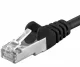 PremiumCord Patch kabel S-FTP Cat6a 5m cerna